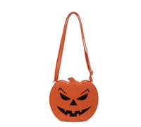Aukojoy High Quality PU Leather Creative Shoulder Bag Versatile Cute Pumpkin Box with Large Capacity Fashionable Shoulder Strap for Travel & Shopping, orange, 210*170*80/8.27*3.15*6.69inch