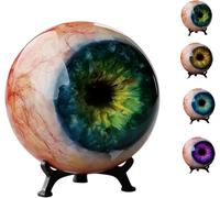 Aukojoy Hyper-Realistic Monsters Eye Decor, Scary Realistic Eyeball Ornament, Creepy Monsters Eye Sculpture Ornament, Unique Creepy Eye Figurine Gift for Halloween Gothic Home and Decor Lovers