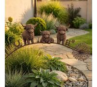 Aukojoy Robin Garden Stake, Rustic Robin Bird Yard Art Decorations with Dandelion Accent, Metal Robins Bird Garden Sculpture,for Lawn Patio Flower Bed and Backyard, Memorial Gift，E