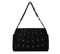 Aukojoy Women's Faux Suede Shoulder Bag Large Capacity Adjustable Strap Elegant Plain Design Ideal for Travel, Work, Shopping and Daily Life, black, 12.99x5.12x8.27Zoll