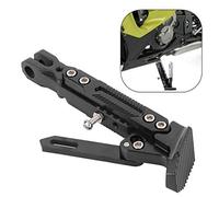 Aukson Motorcycle Kickstand, Universal Motorcycle Side Stand Adjustable Foot Brace Parking Leg Kickstand Support, Tripod Holder Black
