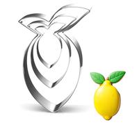 Auktosmn Lemon Cookie Cutter Set-Size 3.8" 2.9" 1.9"-3 Pieces-Dishwasher Safe Fondant Cookie Cutters for Baking