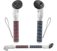 Aukuoy Controller Grips Extension for Quest 3: Dual Handle Attachments for Quest 3 Controller Accessories, Controller Extension Grips for VR Games Gorilla Tag Long Arms, Golf Club, Beat Saber Handle