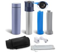 Aukuoy Insulin Cooler Travel Case Keeps Fridge Temp 2-8℃ (AUTO Run), AUTO Shut Off USB TSA Medication Cooler Case with USB Charger + Biogel Ice Pack, Insulin Pen Cooler Travel Case Medicine Cooler