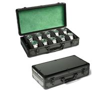 AUKURA 10-Slot Watch Organizer Case, Aluminum Storage Box, Padded Display & Travel Case