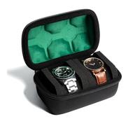 AUKURA 2 slots watch travel case, hard men's watch travel organizer box