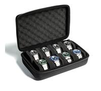 AUKURA 8 slots Watch Case, hard watch storage case, hard watch box, padded case for watch display and organization