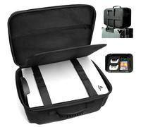 AUKURA Hard Padded case for ps5/pro/slim, Multi-compartments for ps5 and Accessories, All in one Cushioned Protective ps5 Bag