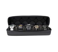 AUKURA Hard Watch Travel Case, 5 slot Watch Roll Case Storage and Organizer for Men and Women, with anti-move watch pillow