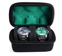 AUKURA Watch Case with 2 Compartments Hard Men's Watch Travel Organizer Box