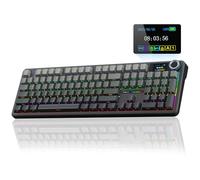 AULA F108 Pro Wireless Gaming Keyboard,Full Size Mechanical Keyboards with Display&Knob,2.4G/BT5.0/USB-C,Five Layers Filling,8000mAh,RGB,Creamy Sound,Hot Swappable Custom Keyboard (00, F108 Pro)