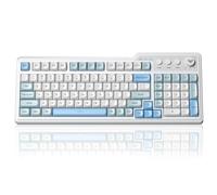 Aula F3099 Wireless Keyboard with Media Knob, Tri-Mode BT5.0/2.4GHz/USB-C Cute Creamy Keyboard with Number Pad, RGB Backlit Gaming Keyboard, Quiet Typing Computer Keyboards for Office Laptop/PC