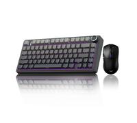 AULA F75 75% Wireless Mechanical Keyboard SC580 Wireless Gaming Mouse Set,RGB Gaming Keyboards,2.4GHz/Type-C/BT5.0,Creamy Sound,Hot Swappable Custom Keyboard(Black*2)
