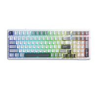 AULA F99 3 Modes RGB Hot Swap Mechanical Linear GrayWood V3 Switch Wireless Macro Keyboard Grey