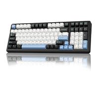 AULA F99 Mechanical Gaming Keyboard,BT5.0/2.4GHz/USB-C Hot Swappable Custom Keyboards with Five-Layer Padding,Pre-lubed Switches,8000mAh Battery,RGB Wireless Keyboard for PC/Tablet,Black&Blue