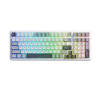 AULA F99 3 Modes RGB Hot Swap Mechanical Linear GrayWood V3 Switch Wireless Macro Keyboard Grey