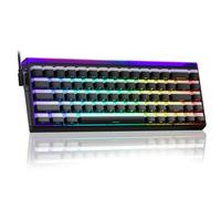 AULA HERO 68 Mechanical Gaming Keyboard,Hall Effect Magnetic Switch,0.01mm Adjustable Actuation Rapid Trigger,8K Polling Rate,Five-Layer Padding,Hot-Swap,RGB,Side Print,60% Wired Keyboard (Black)
