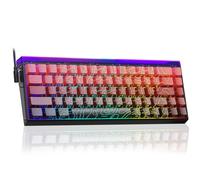 AULA HERO 68 Mechanical Gaming Keyboard,Hall Effect Magnetic Switch,0.01mm Adjustable Actuation Rapid Trigger,8K Polling Rate,Five-Layer Padding,Hot-Swap,RGB,Side Print,60% Wired Keyboard (Red&Black)