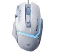 Aula S12 Pro 12800 DPI 8 Keys Macrol Wired Optical Gaming Mouse White
