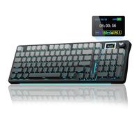 AULA S98 Pro Mechanical Gaming Keyboard,BT5.0/2.4GHz/USB-C Wireless Mechanical Keyboards with LCD Screen,Knob,Side Printed,RGB Backlight,Hot Swappable Custom Keyboard for PC/Mac/Office/Gaming (Black)