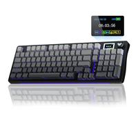 AULA S98 Pro Wireless Mechanical Keyboard with Screen & Knob,2.4GHz/USB-C/BT5.0 Hot Swappable Creamy Keyboard,Pre-lubed Linear Switches,Side Printed PBT Keycaps,RGB Backlit Gaming Keyboards