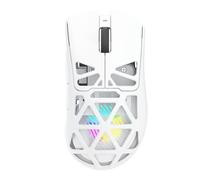 AULA SC620 Gaming Mouse Wireless,BT5.0/2.4G/USB-C Gamer Mice,PAW3311 Sensor,Up to 12000DPI,7 Programmable Buttons,67g Lightweight,400mAh Battery,RGB,Rechargeable Mouse for Laptop/PC/Mac (White)
