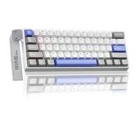 AULA WIN60 HE MAX Mechanical Gaming Keyboard Wired,Hall Effect Magnetic Switches,Adjustable Actuation Rapid Trigger,8K Polling Rate,RGB Backlight,60% Percent Keyboard for Mac/Win (White&blue)