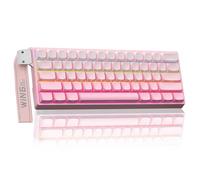 AULA WIN60 HE Mechanical Gaming Keyboard Wired,Hall Effect Magnetic Switches,Adjustable Actuation Rapid Trigger,8K Polling Rate,RGB Backlight,Side Printed,60% Percent Keyboard for Mac/Win (PINK)