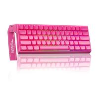 AULA WIN60 HE PRO Mechanical Gaming Keyboard Wired,Hall Effect Magnetic Switches Hot Swappable,Adjustable Actuation Rapid Trigger,8K Polling Rate,RGB Backlight,60% Percent Keyboard for Mac/Win (Rose)