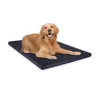 Aulase Indestructible Dog Beds, Chew Proof Dog Crate Pad for Aggressive Chewer, Washable Cover Quilted Dog Mat for Crate,Non-Slip Bottom Kennel Pad, Durable Dog Beds for Puppy (Black, 23"x18")