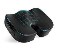 Aulase Luxury Seat Cushion, 4 Inch Extra Thick Memory Foam for Pressure Relief, Sciatica, Tailbone Pain & Back Pain Relief, Multi-Use for Bleachers, Car, Gaming, Office Chair (Black)