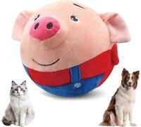 AULCTR 2026 Upgrade Active Moving Pet Plush Toy, Premium Interactive Squeaky Talking Moving Dog Ball Toy, Washable Cartoon Pig Plush Toy for Dogs Puppies to Keep Them Busy (#A2)