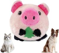 AULCTR 2026 Upgrade Active Moving Pet Plush Toy, Premium Interactive Squeaky Talking Moving Dog Ball Toy, Washable Cartoon Pig Plush Toy for Dogs Puppies to Keep Them Busy (#A5)