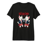 Auld Lang Canine West Highland Terrier Ceilidh Celebration Premium T-Shirt