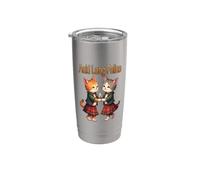 Auld Lang Feline Orange Cats Dancing Ceilidh Celebration Stainless Steel Insulated Tumbler