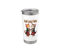 Auld Lang Feline Orange Cats Dancing Ceilidh Celebration Stainless Steel Insulated Tumbler