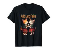 Auld Lang Feline Orange Cats Dancing Ceilidh Celebration Value Graphic T-Shirt