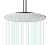AULEEND Rain Shower Head, Work with Any Decorative Style，All Metal Rainfall Shower Head (Brushed Nickel, 12 Inch)