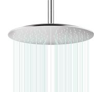 AULEEND Rain Shower Head, Work with Any Decorative Style，All Metal Rainfall Shower Head (Brushed Nickel, 16 Inch)