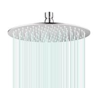 AULEEND Rain Shower Head, Work with Any Decorative Style，All Metal Rainfall Shower Head (Chrome, 10 Inch)