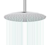AULEEND Rain Shower Head, Work with Any Decorative Style，All Metal Rainfall Shower Head (Chrome, 16 Inch)