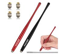 AULEEP Stylus Pen Tablet Touch Screen Styluses Pens, 2 Pack with 4 Nanofiber tips for Mobile Phones, iPads, Nintendo, Kindles, Microsoft Surface (Red and Black)