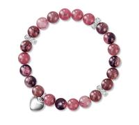 AULEEP Thanksgiving Gifts for Women, Thank You Beaded Bracelets Gift for Teacher, Christmas Gifts for Mom Daughter Friend Girlfriend Cowrker, Inspirational Healing Stones Energy Heart Charm