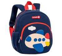 Aulenge Kids Mini Backpack, Toddler Girls Boys Cartoon Airplane Diving Fabric School Rucksack with Anti Lost Leash, Preschool Kindergarten Elementary Small Backpack for School Travel Red and Blue