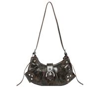 Aulenge Retro Y2K Crocodile Texture Shoulder Bag For Women - Classic Vintage PU Leather Tote Handbag Mini Shoulder Purse Yellow