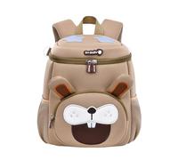 Aulenge Ultra-Waterproof School Backpack - Cute Animal Rabbit Design Diving Fabric Kids Bags Backpack With Anti Lost Leashes Khaki