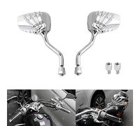 AULESSE 1 Pair Left and Right Universal Motorcycle Scooter Chrome Skull Claw Side Mirrors for Motorcycle, Electric Bike with 8mm or 10mm Screws(Silver)