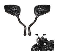 AULESSE 1 Pair Left Right Universal Motorcycle Scooter Chrome Skull Hands Claw Side Rear View Mirrors for Motorcycles, E-Bikes with 8mm or 10mm Screws (Black)