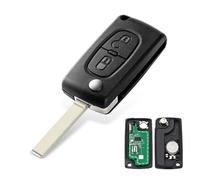 AULESSE 2 Buttons FSK Complete Car Remote Key Fob 433 MHz with Electronic Chip ID46 PCF7961 for Peugeot 207 307 308 407 Citroën C2 C3 C4 C5 CE0536 Remote Key-Blade VA2