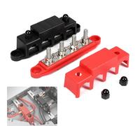 AULESSE 250A Power Distribution Block 4 x M8 Terminal Studs 12V-48V Bus Bar
